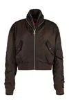 Givenchy Olive Green Nylon Bomber Jacket In Brown