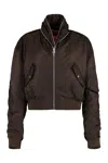 Givenchy Cropped Flap Pocket Jackets With High Collar In Brown