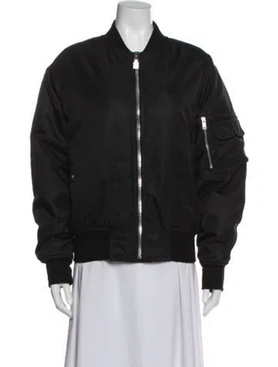 Pre-owned Givenchy Nylon Bomber Jacket In Gray
