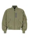 Givenchy Men Sage Green Tech Fabric Bomber Jacket In Green