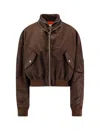 Givenchy Cropped Flap Pocket Jackets With High Collar