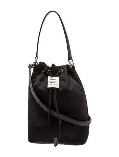 Pre-owned Givenchy Nylon Bucket Bag In Black
