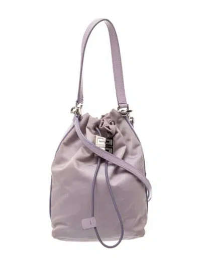 Pre-owned Givenchy Nylon Bucket Bag In Purple