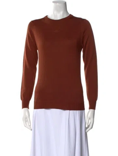 Pre-owned Givenchy Nylon Crew Neck Top In Brown