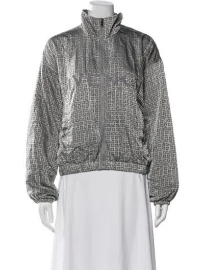 Pre-owned Givenchy Nylon Graphic Print Jacket In Gray