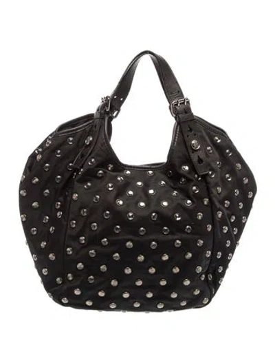 Pre-owned Givenchy Nylon Hobo In Black