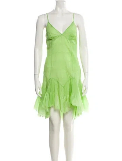 Pre-owned Givenchy Nylon Knee-length Dress In Green