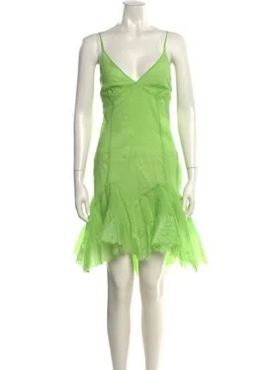 Pre-owned Givenchy Nylon Knee-length Dress In Green