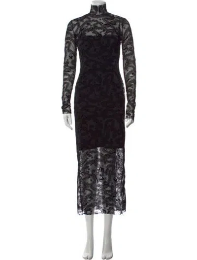 Pre-owned Givenchy Nylon Long Dress In Black
