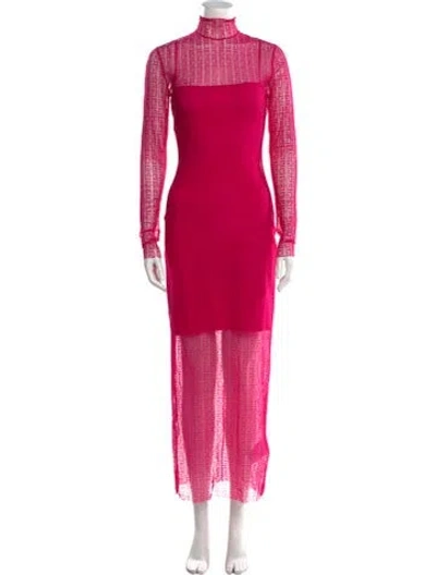 Pre-owned Givenchy Nylon Long Dress In Pink