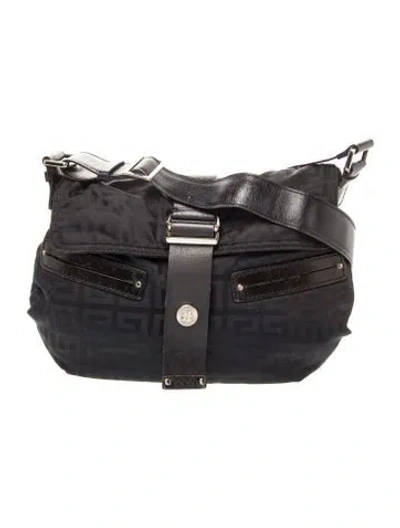 Pre-owned Givenchy Nylon Messenger Bag In Black