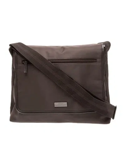 Pre-owned Givenchy Nylon Messenger Bag In Brown
