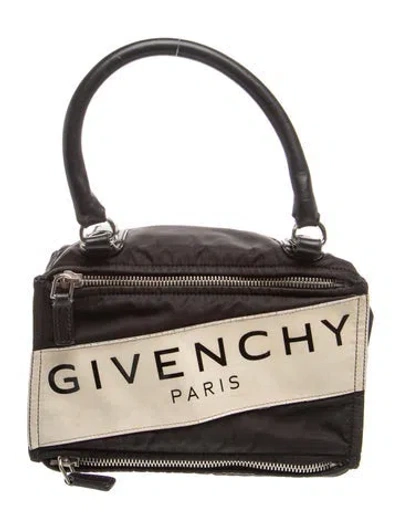 Pre-owned Givenchy Nylon Pandora Bag Small In Black