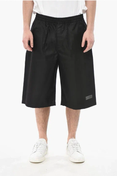 Givenchy Nylon Shorts With Elastic Waist And Drawstring In Black