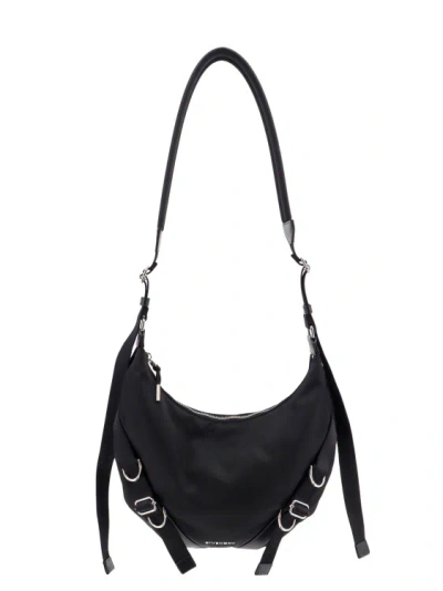 GIVENCHY NYLON SHOULDER BAG WITH FRONTAL STRAPS
