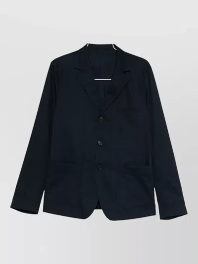Givenchy Nylon Silk Blazer Single Breasted Long Sleeves In Blue