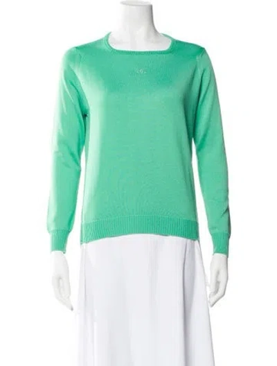 Pre-owned Givenchy Nylon Square Neckline Top In Green