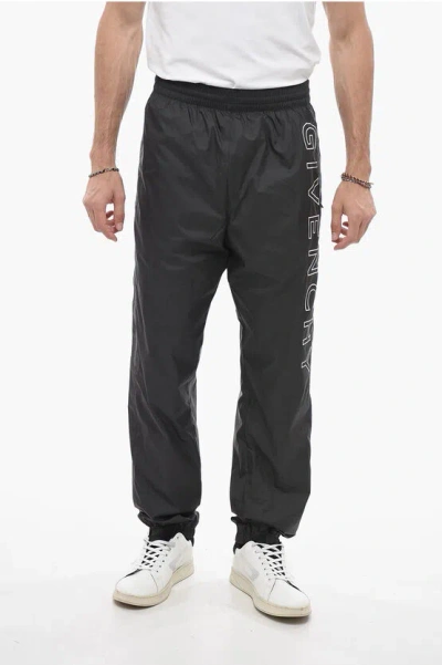 Givenchy Nylon Sweatpants With Side Contrasting Bands In Black