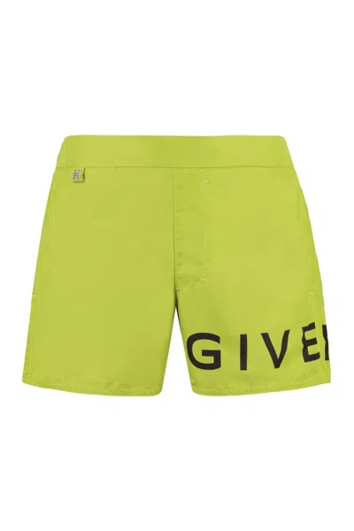Givenchy Ami Paris Nylon Swim Shorts In Gray
