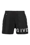 Givenchy Logo-embroidered Swim Shorts In Black