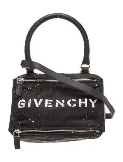 Pre-owned Givenchy Nylon Top Handle Bag In Black