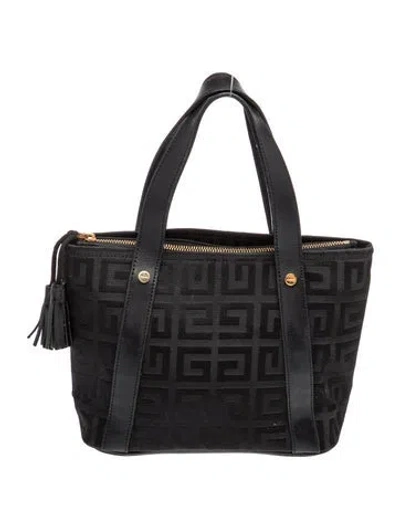 Pre-owned Givenchy Nylon Top Handle Bag In Blue
