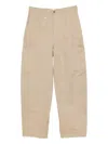 Givenchy High-waisted Wide-leg Trousers With Side Pockets In Brown