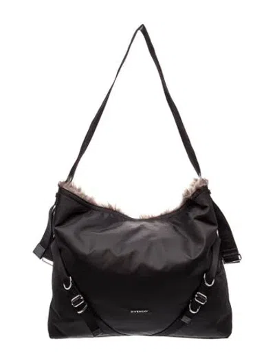 Pre-owned Givenchy Nylon Voyou Large In Black