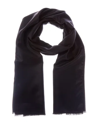 Givenchy Oblong 4g Silk & Wool-blend Scarf In Blue