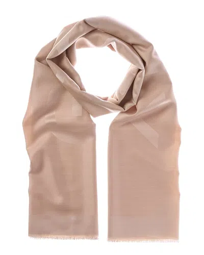 Givenchy Oblong 4g Wool & Silk-blend Scarf In Brown