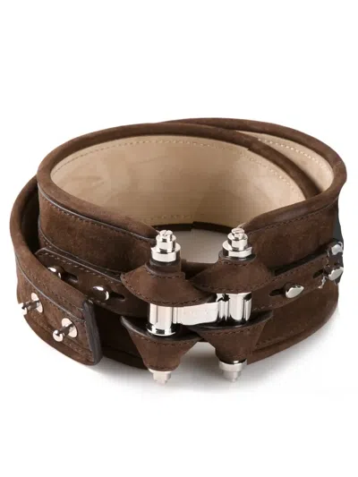 Givenchy 'obsedia' Waist Belt In Brown