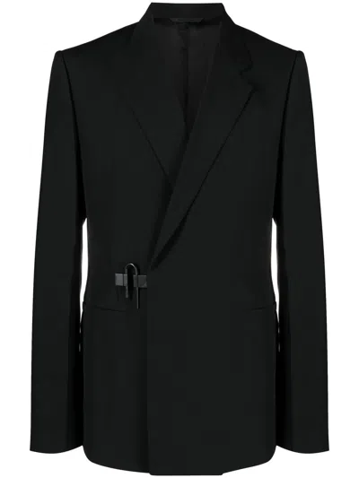 Givenchy Off-centre Button Fastening Blazer In Black