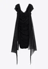 Givenchy Stretch Viscose Dress With Drapery In Black