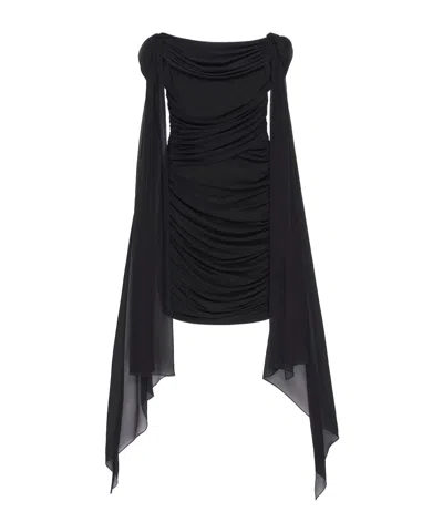 GIVENCHY GIVENCHY OFF-SHOULDER DRAPED MINI DRESS