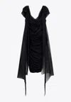 Givenchy Stretch Viscose Dress With Drapery In Black