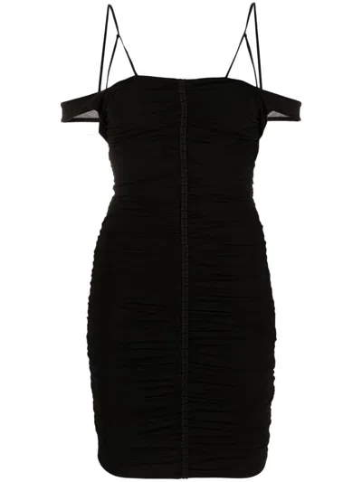Givenchy Schulterfreies Kleid Mit Raffungen In Black