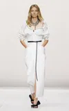 Givenchy Off-the-shoulder Cotton Poplin Midi Dress In White