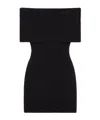 Givenchy Off-the-shoulder Mini Dress In Wool In Black
