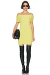 Givenchy Off The Shoulder Mini Dress In Yellow