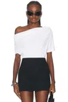 Givenchy Cotton T-shirt With Asymmetric Draped Detail In White