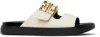 Givenchy Liquid 4g-embellishment Buckle Slides In 105-ivory