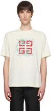 Givenchy Off-white 4g Regular Fit T-shirt In 105-ivory