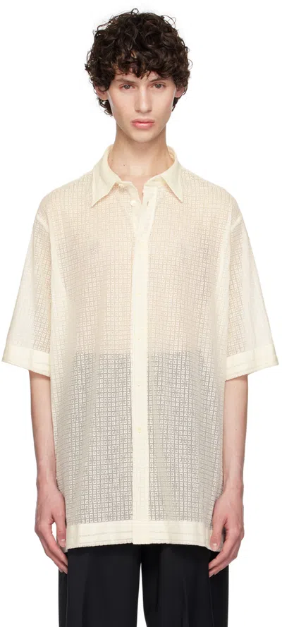 Givenchy Off-white 4g Shirt In 101-natural