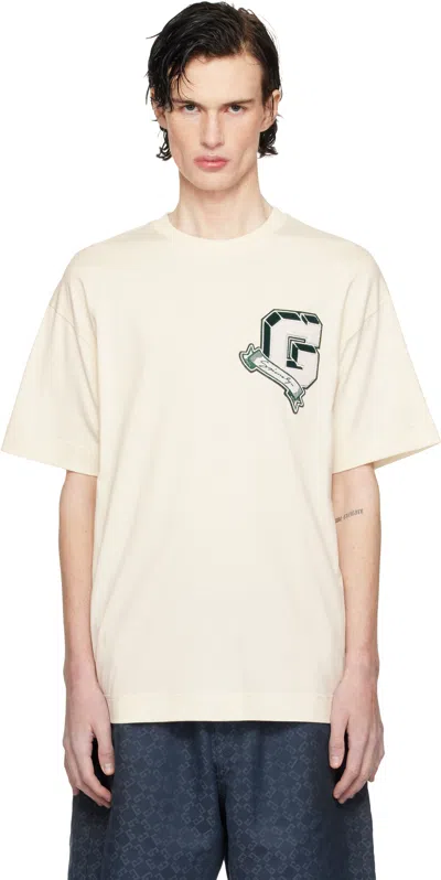 GIVENCHY OFF-WHITE 'GIVENCHY' COLLEGE T-SHIRT