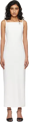 Givenchy Women White Long Dress With Square Neckline And Rear Single Slit In Viscose Blend Woman In White