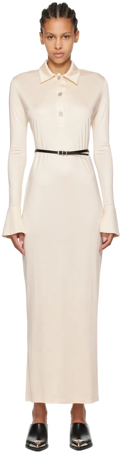 Givenchy Off-white Voyou Maxi Dress In 105-ivory