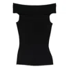 Givenchy Off-shoulder Ribbed Top In Black