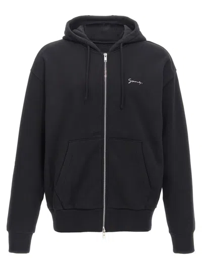 Givenchy Oggetti Di Hubert' Back Print Cotton Hoodie In Black