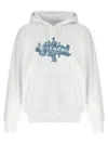 Givenchy Oversized Graphic Print Hoodie With Kangaroo Pocket In White