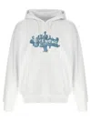 Givenchy Oversized Graphic Print Hoodie With Kangaroo Pocket In White